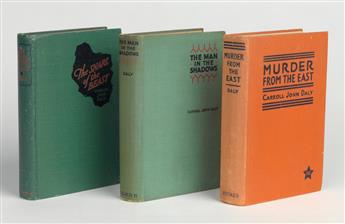 DALY, CARROLL JOHN. Group of 3 First Editions.